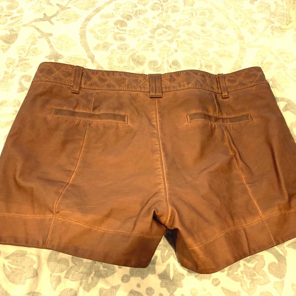 Anthropologie brand cowgirl leather shorts